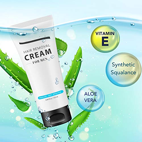 Hair Removal Cream for Men - Premium Painless Hair Removal - Skin Friendly & Fast & Effective - Depilatory Cream (120ml)