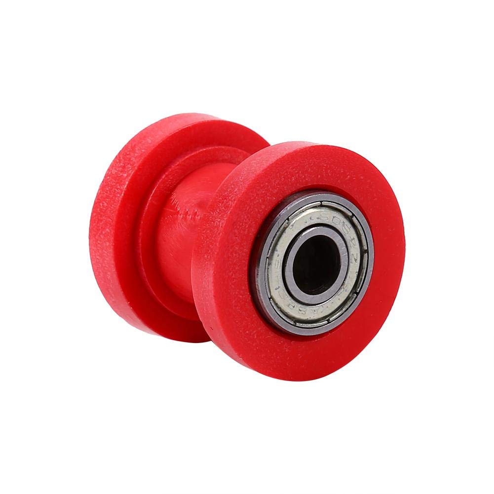 Qiilu QL00282 Guida a rulli tendicatena a catena da 10 mm Guida Pit Dirt Mini Bike Moto Atv(Red)