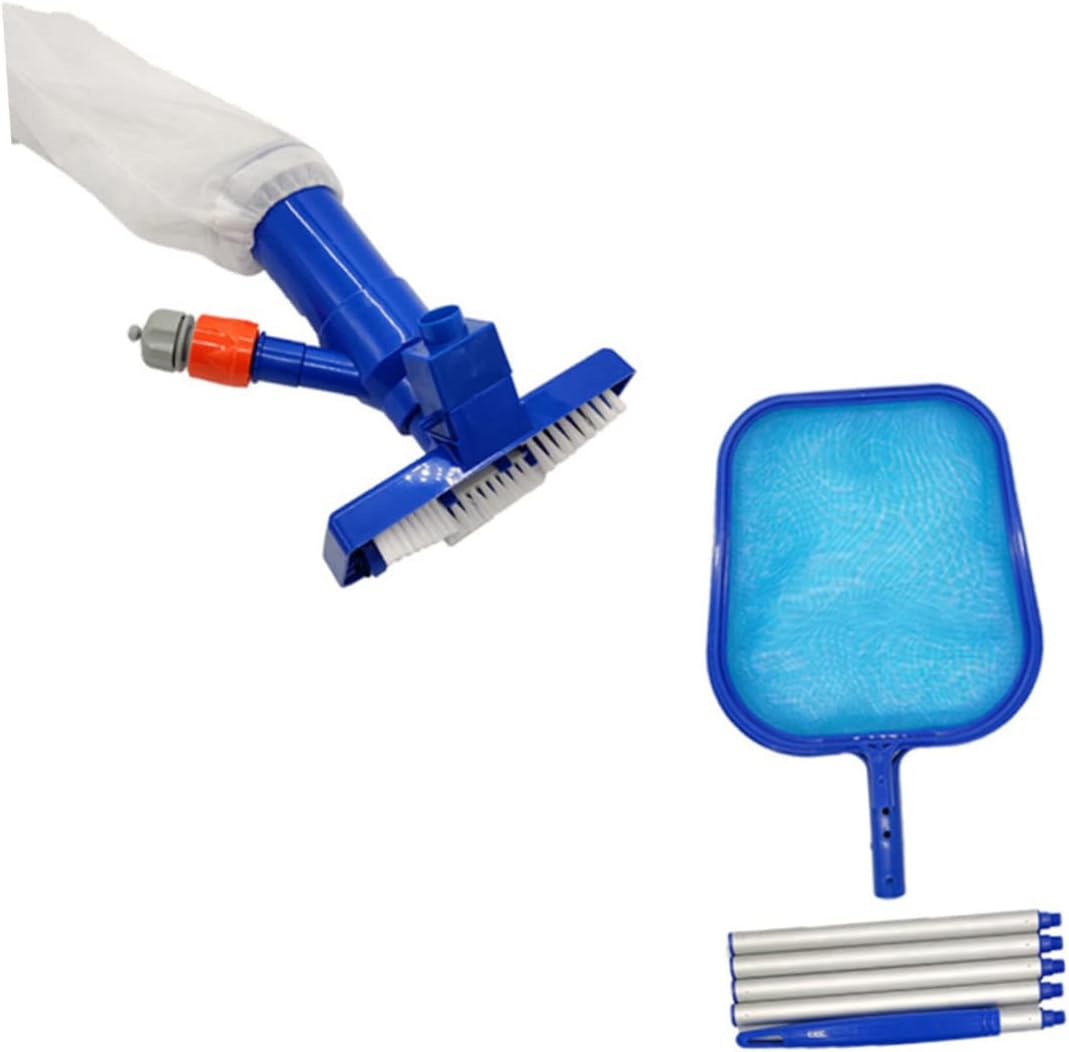 1set Swimming Pool Cleaning Tools Vacuum Cleaner Net and Telescoping Pole for Efficient Pool Maintenance and Leaf Removal