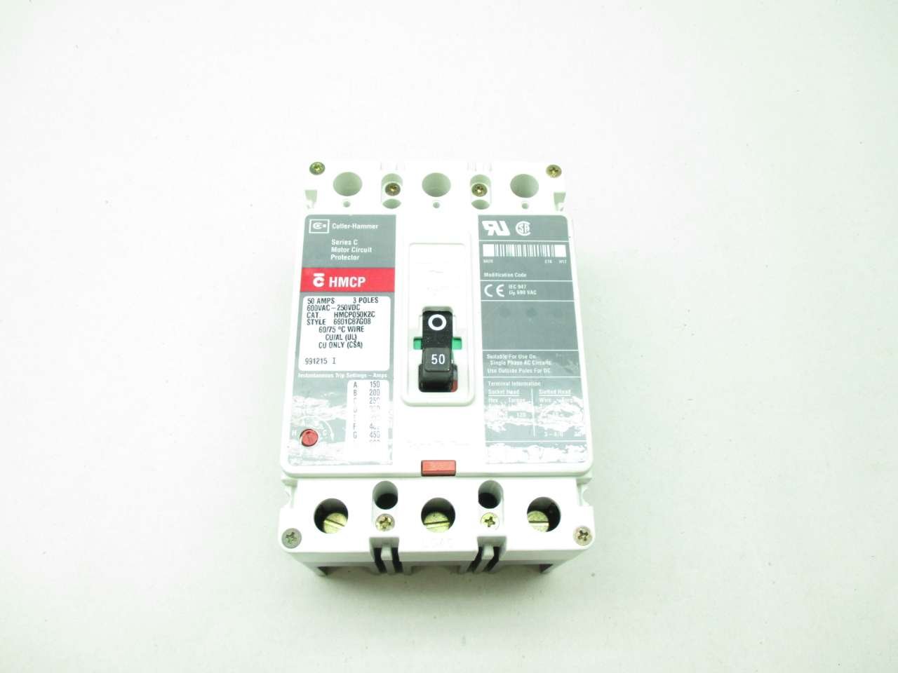 Cutler Hammer HMCP050K2C Circuit Breaker