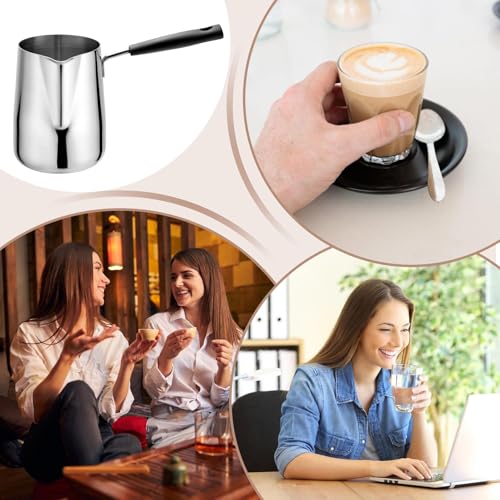Cafetera turca de 600 ml, sartén diaria para bebidas y té con leche en el hogar 5