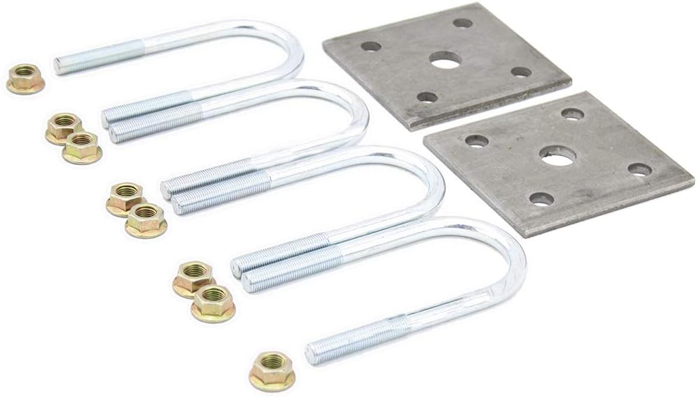 Lippert Replacement Axle Mounting Kit with 3" Tube and U-Bolt Design for RV Travel Trailer Suspension Systems, Exact-Match Component - 297429