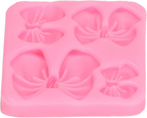 Miniatura 8 de Molde de silicona para pajarita, moldes de arcilla polimérica rosa, antiadherentes y fáciles de limpiar, moldes para decoración de pasteles y