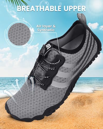 Image of Water Shoes for Women Men Quick-Dry Barefoot Shoes Breathable Aqua Socks for Swim Beach River Pool Lake Hiking Surfing Kayaking