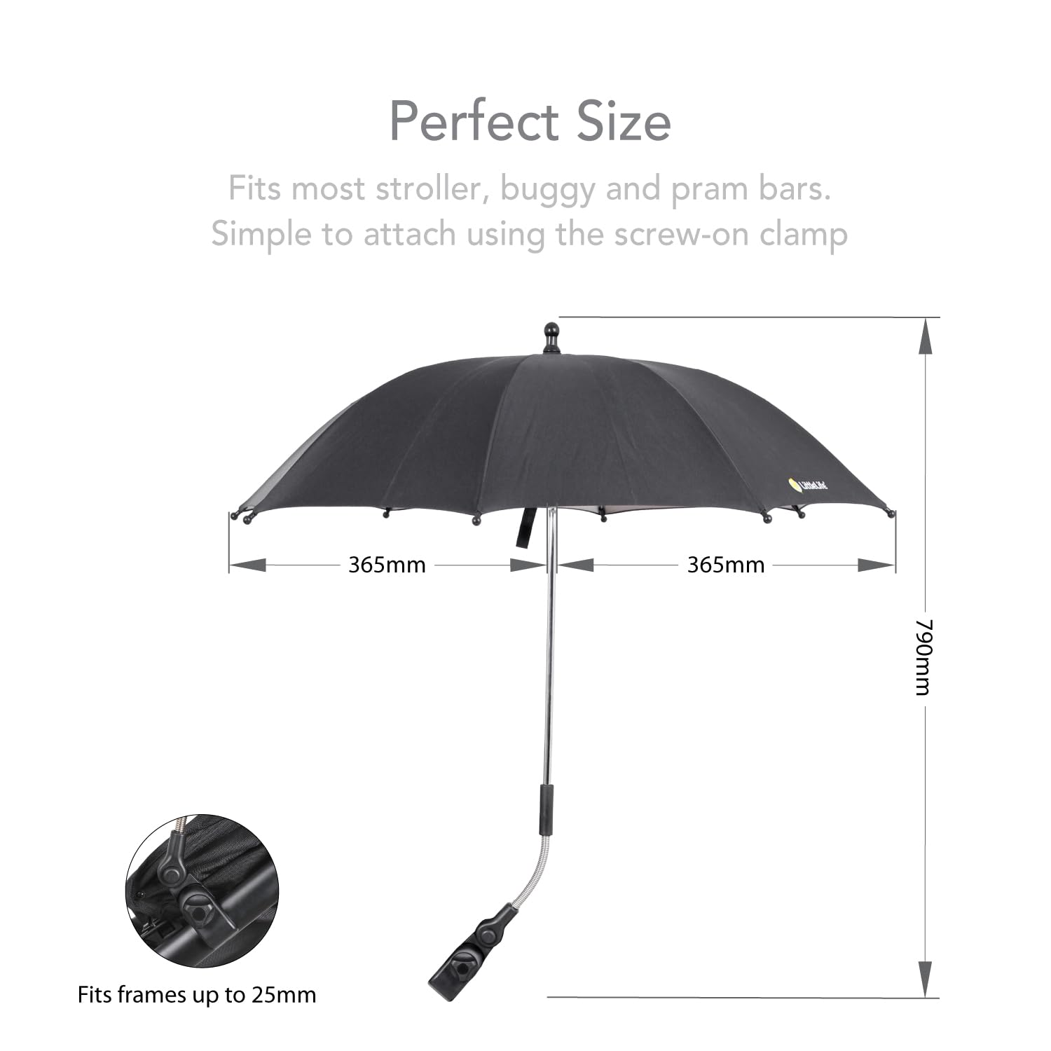 LittleLife Parasol universel pour poussette et poussette, protection solaire UPF40 pour bébé et nourrisson