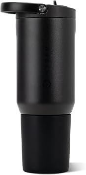 HydroJug Sport - Stainless Steel Tumbler with Straw, Vacuum Insulated, 20oz Leakproof Water Bottle, Ergonomic Design, Reusable, Dishwasher Safe, Rubber Base, Durable for Gym or Outdoors, Black