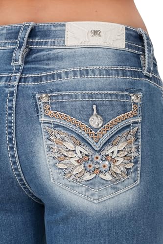 Miss Me Women's Warm Wings Faux Flap Pockets Jeans4