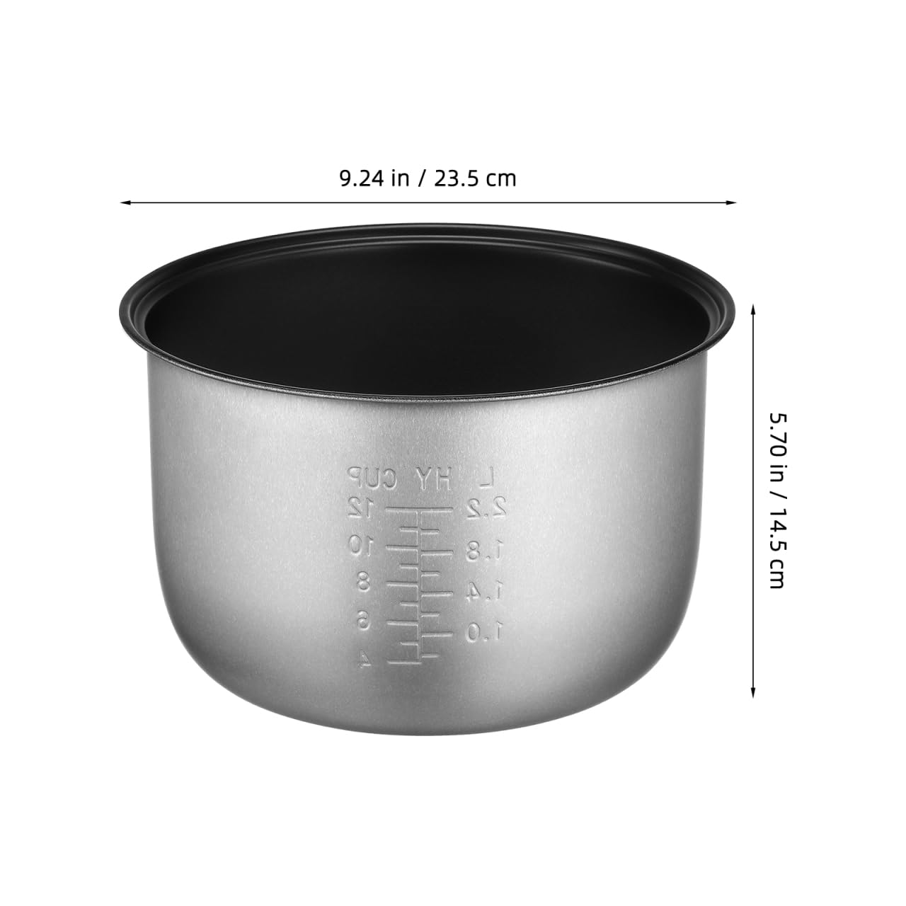 UPKOCH Cuve Intérieure Antiadhésive Pour Cuiseur Électrique Accessoires Cuiseur Riz Pot De Remplacement Avec Échelle Idéal Pour Riz Soupe Et Gâteau 5L 23.50X23.50X14.50Cm