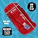 Flexible Flyer Winter Heat Steerable Snow Sled – 38” Red Plastic Sled with Built In Brake System – Durable Toboggan for 1 Rider, Kids Ages 4 and Up – Made in USA