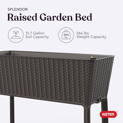 Keter Splendor 31.7 Gallon Raised Garden Bed (Brown) - alternate view 4 of 4