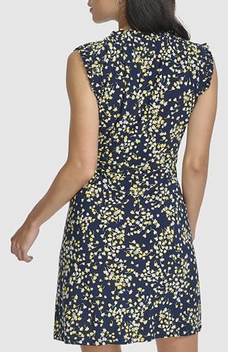 Image of Tommy Hilfiger Women's Sleeveless Ruffle Neck Jersey Dress
