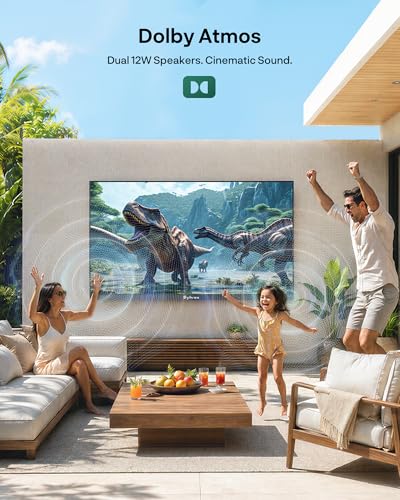 Image of SYLVOX Outdoor TV, 65-Inch QLED Outside Television, IP56 Waterproof, Weatherproof Smart Google TV for Outdoor Entertainment(Deck Pro QLED 3.0)