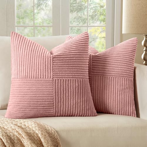 MIULEE Blush Pink Decorative Throw Pillow Covers...
