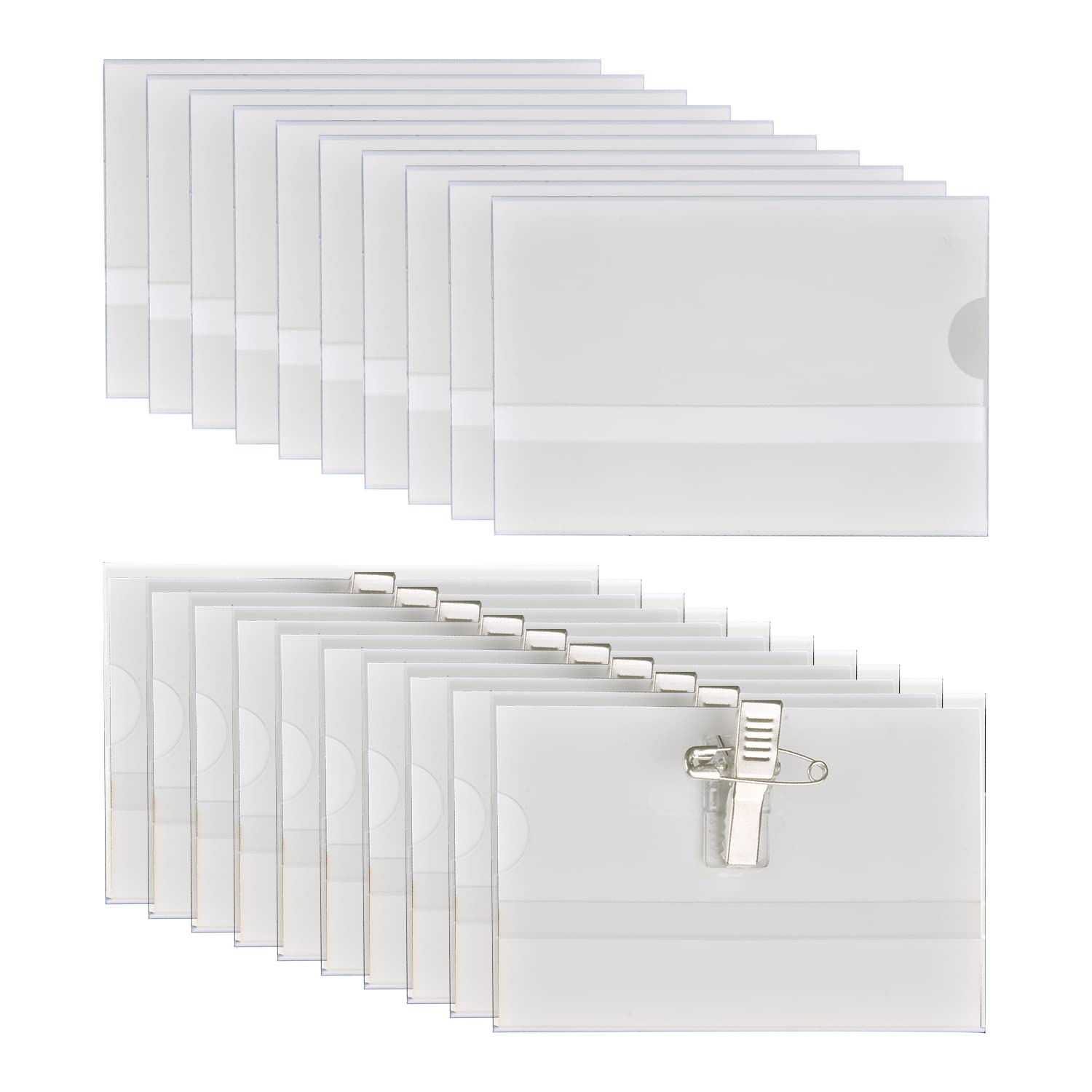 Amazon | Coollooda 名札ホルダー 名札 ネームホルダー 20枚セット ID  