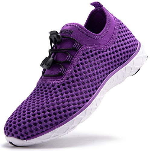 Image of Women's Quick Drying Aqua Water Shoes,3-Second Drainage & All-Terrain for Swimming,Hiking,Yoga
