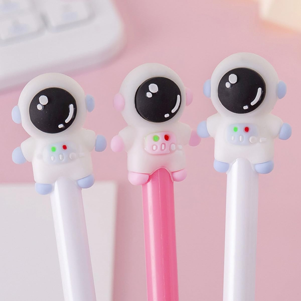 Set 20 Penne Gel Astronauta per Scuola e Ufficio Inchiostro Nero Non Cancellabile, Regalo per Studenti e Insegnanti