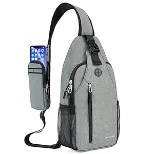 BOSTANTEN Sling Bag, Crossbody Backpack RFID Shoulder Chest Bag for Men Women Travel Hiking Casual Daypack