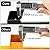 MOFEEZ Outdoor Firewood Log Storage Rack Bracket Kit,Fireplace Wood Storage Holder-Adjustable to Any Length