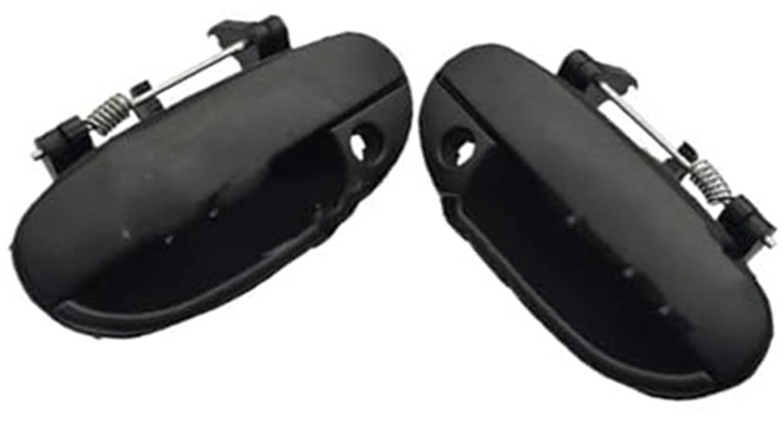 Vectzeta Black Front Pair Car Exterior Door Handle, For Daewoo, For Lanos 1995-2002 96226329 96226330 96226249 96226250 Outside Outer Front Rear Left Right Car Outer Handle Cover(Black Front Pair)