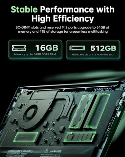 ACEMAGIC Laptop Computer - 2025 Neueste 15.6 Zoll FHD Display Laptop mit AMD Ryzen 7 5700U Prozessor bis zu 4.3GHz, 16GB Ram DDR4 512GB NVMe PCIe 3.0 SSD Notebook, Leichtgewicht – Bild 6