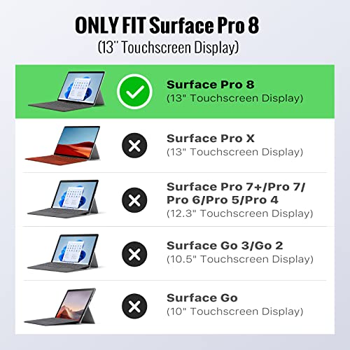 Image of MoKo Case Fits Microsoft Surface Pro 8 13 inch 2021 Release Tablet, Black