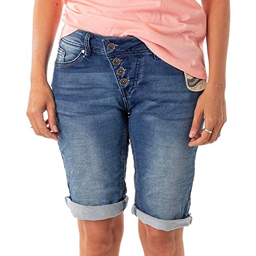 Buena Vista Vaqueros de Mujer Malibu Krempel Cortos Bermudas Pantalón Capri Joggpants Sudadera Denim - Denim, M