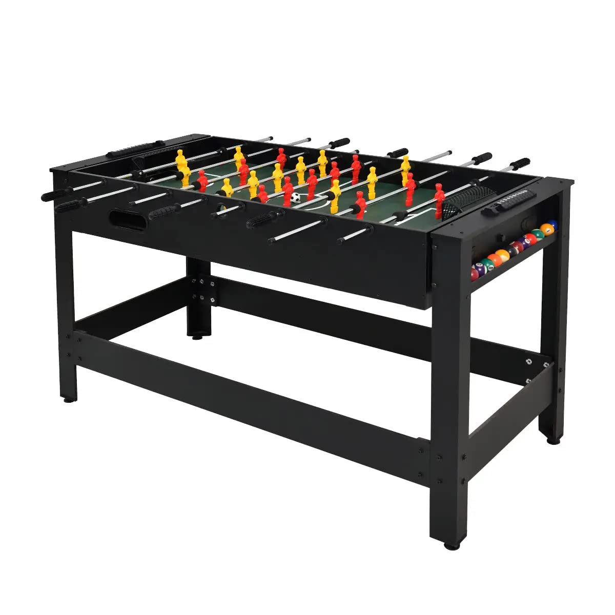 WMX Foosball Table and Pool Table 2 & 1 Versatile Game Table for Indoor
