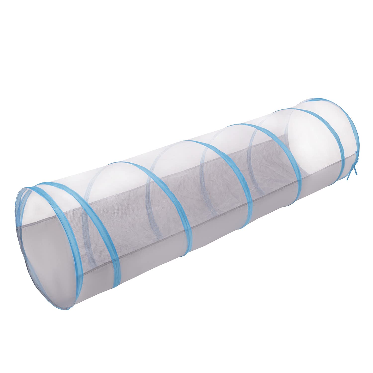 Selonis Pop-Up Tunnel Di Gioco Bambini Con 100 Palline Colorate Tubo, Grigio-Blu:Azzurro/Blu/Perla