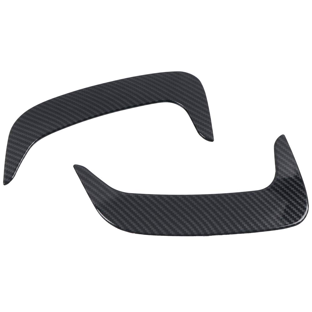 ITrims for Dodge Charger 2015-2020 Accessories Bumper Side Fin Air Vent Outlet Flap Molding Cover Trim 2PCS Car Exterior Accessories Decor Carbon Fiber (Rear)