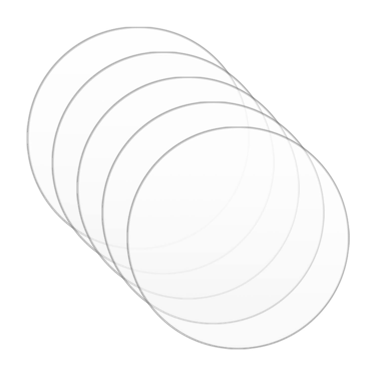 Black Acrylic Sheets - 9.44" Round Plexiglass -8