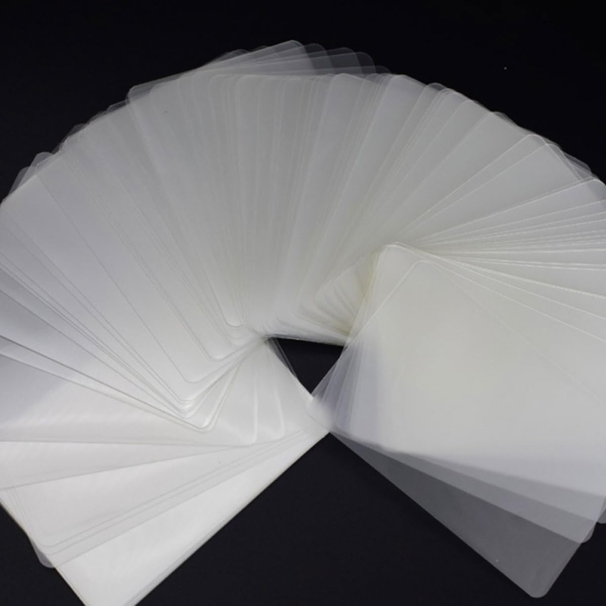 Abaodam 100 Feuilles de Plastification Thermique Universelles Blanches Pet, Film de Scellage Photo Solide et Étanche, 100 Pièces pour Bureau et Magasin