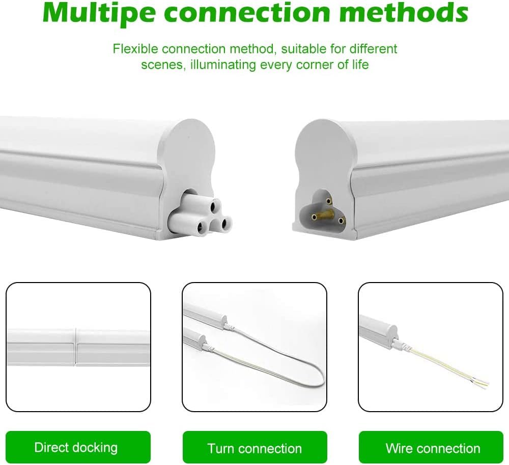 Photo 1 of LightingWill LED T5 Integrated Fixture 3FT, Natural White 4000K, 14W, Linkable LED Shop Light, LED Ceiling Light and Under Cabinet Light, Corded Electric with Built-in ON/Off Switch, 1 Pack