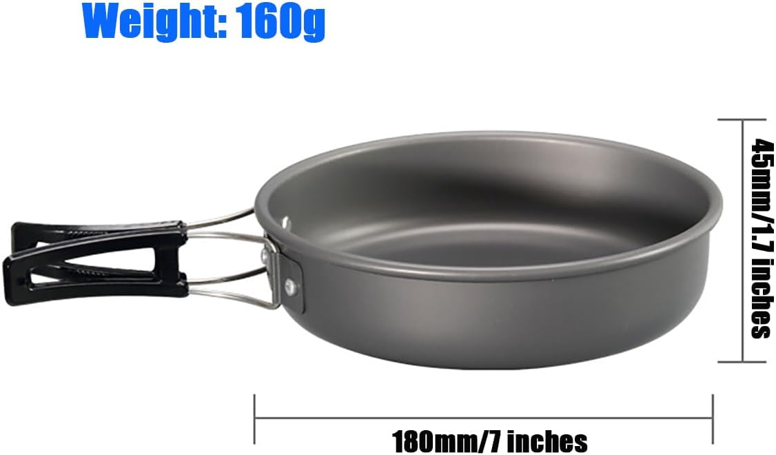 Aluminum Camp Kitchen Camping Cooking Set,Camping Cookware,Camping Equipment with Carring Bag,Suitable for Outdoor self Driving Camping and picnicking