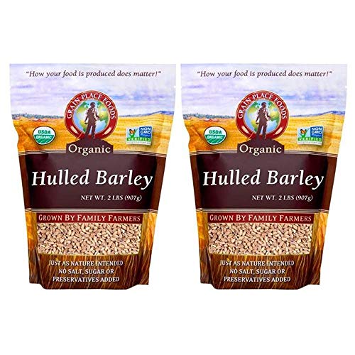 Image of Grain Place Foods | Non-GMO Organic Hulled Barley | Made in the USA | 2 lb Bag | 2 Pack