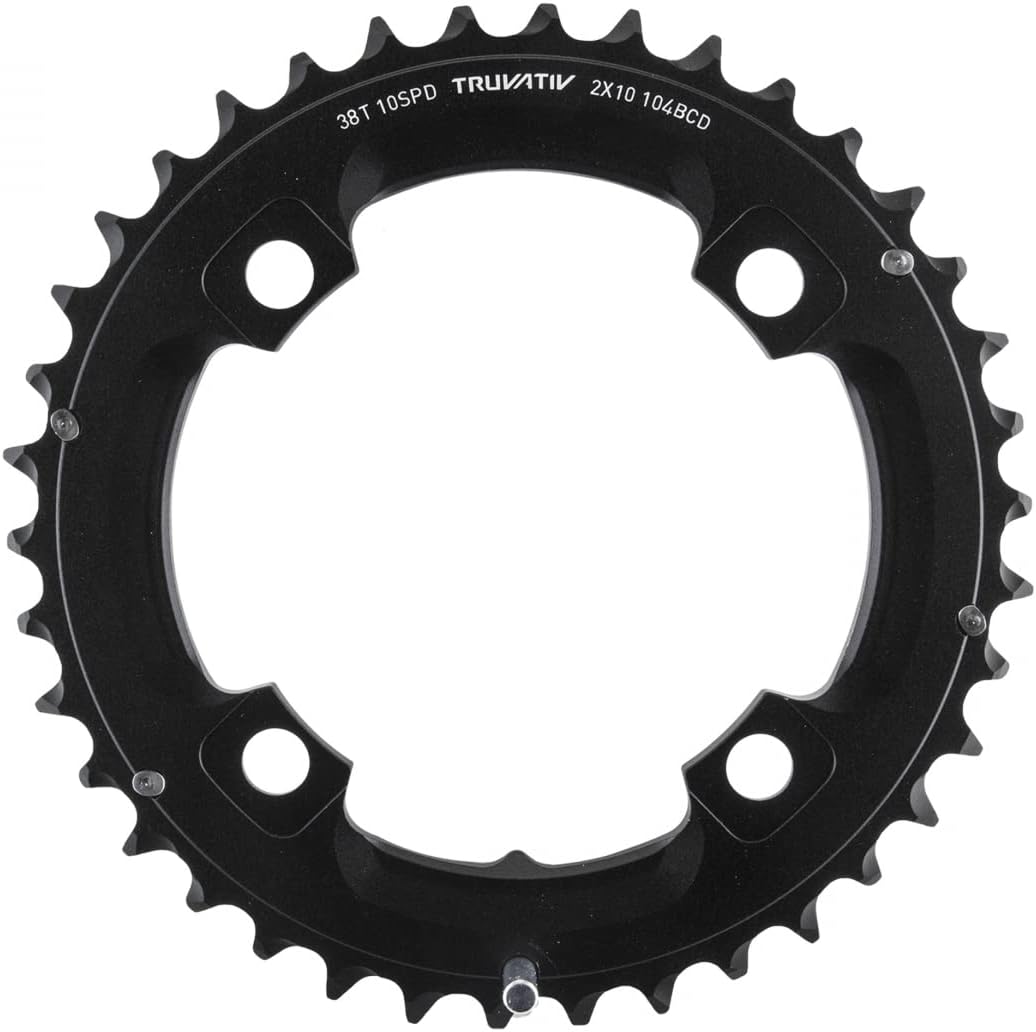 SRAM MTB Truvativ Chainring 38T 4 Bolt 104 mm BCD Aluminium L-Pin Blast Black 2 x 10 (38-24) S1 (49 mm Chainline)