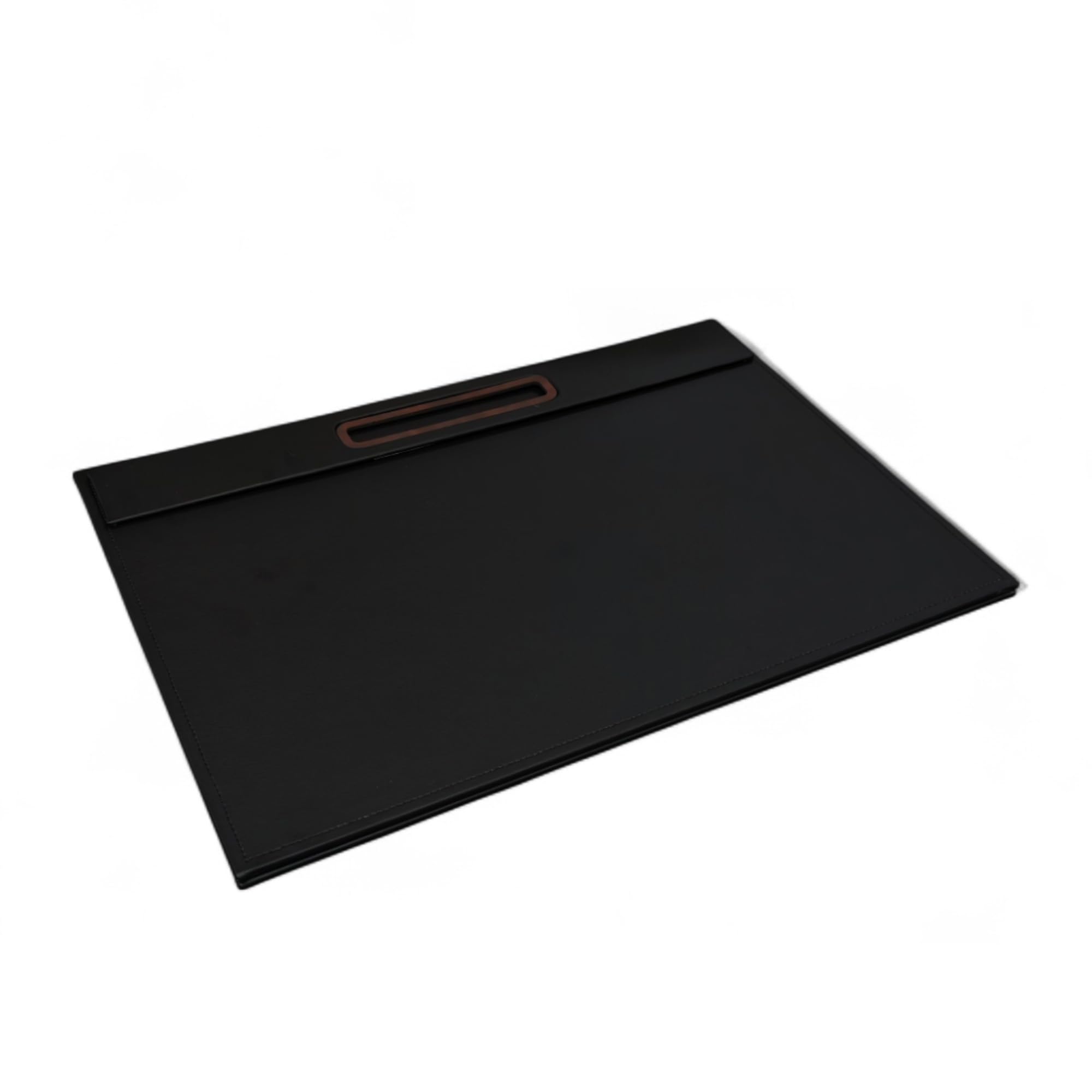 oggettando Set Scrivania in eco pelle PU Nera, 5in1 Organizer con Supporto smartphone, Porta Penne, Porta bigliett, Portacarte ades, Supporto penna, Sottomano Ufficio, Casa (PU MARRONE)