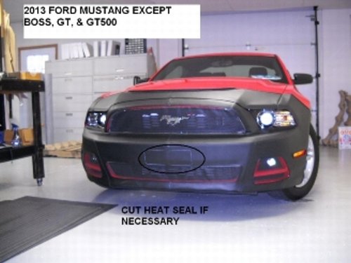 Lebra 2 Piece Front End Cover Black - Car Mask Bra - Fits - Ford Mustang 2013 2014 incl. GT. Boss 302 or Shelby GT500), Except GT perf Package models