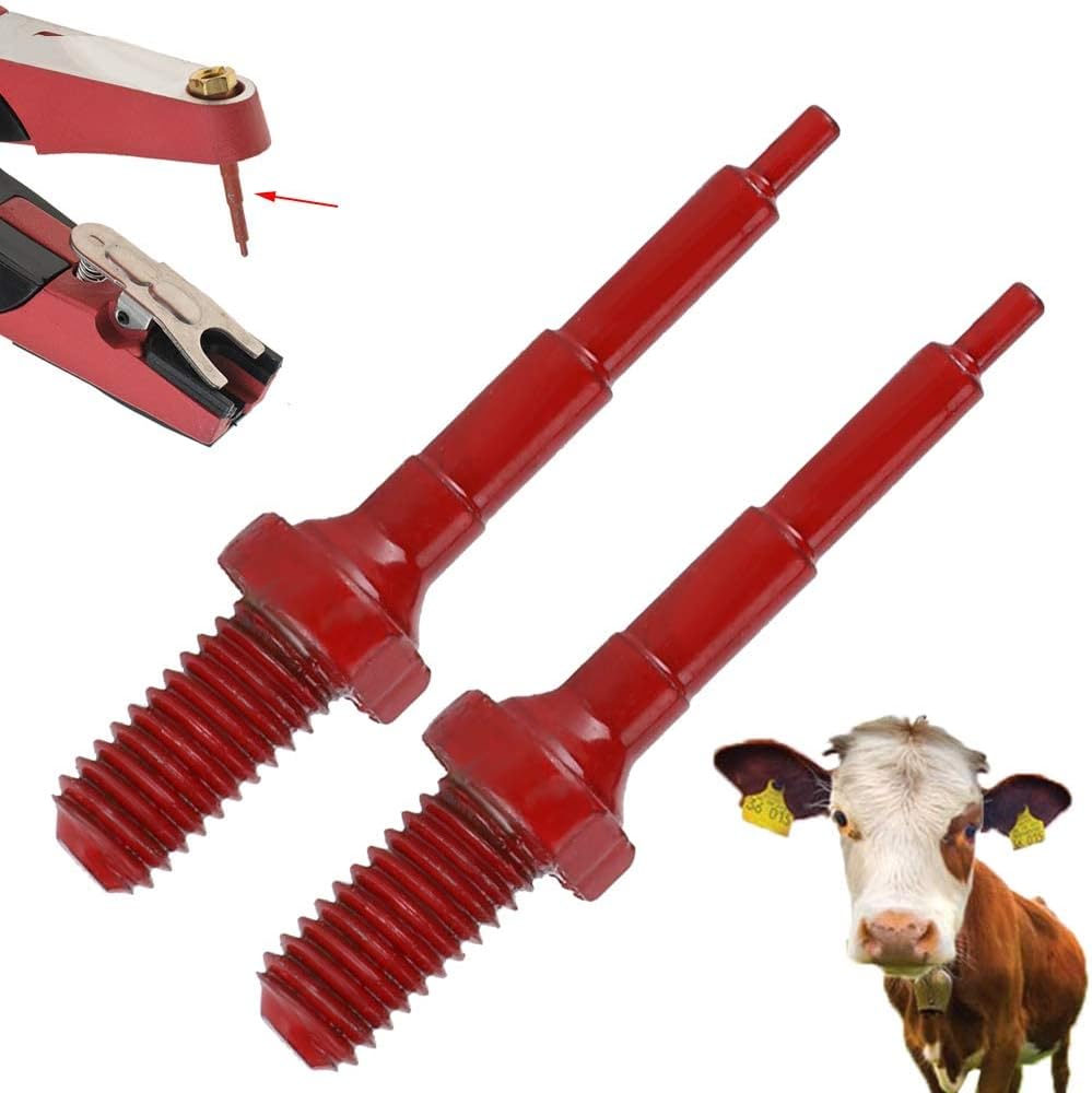 Ear Tag Nail, 2Pcs Ear Tag Pin Universal Livestock Identification Tool Ear Tagger Needle Marking Tools for Pig Cattle Sheep(Chiodo per marchio auricolare in lega)