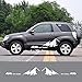 ZYHZJC 4 Piezas de calcomanías de Cuerpo de Puerta de Coche Pegatinas de Coche Accesorios de Coche de Ambos Lados para Suzuki Grand Vitara AT MT 4X4 Off Road Climber Graphics