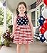 Little Girl American Flag Dress Girls Sleeveless Patriotic Independent Day Dresses Toddler Girl 4th of July Star Stripes Outfits Clothes 2-7T Blue and red Star stripes-1600-3T