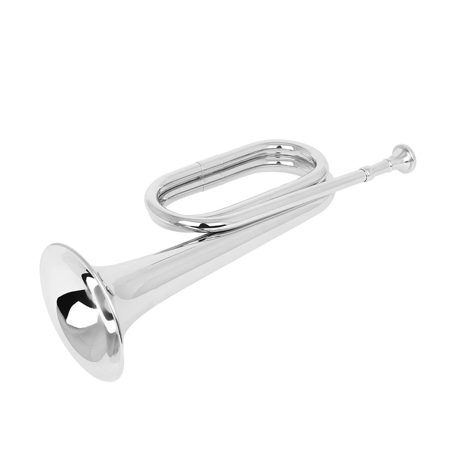 Profesjonalna Trąbka Trąbka Mosiężna Z Ustnikiem Do Orkiestry Szkolnej. Mosiężny Instrument Muzyczny (Color : Silver)