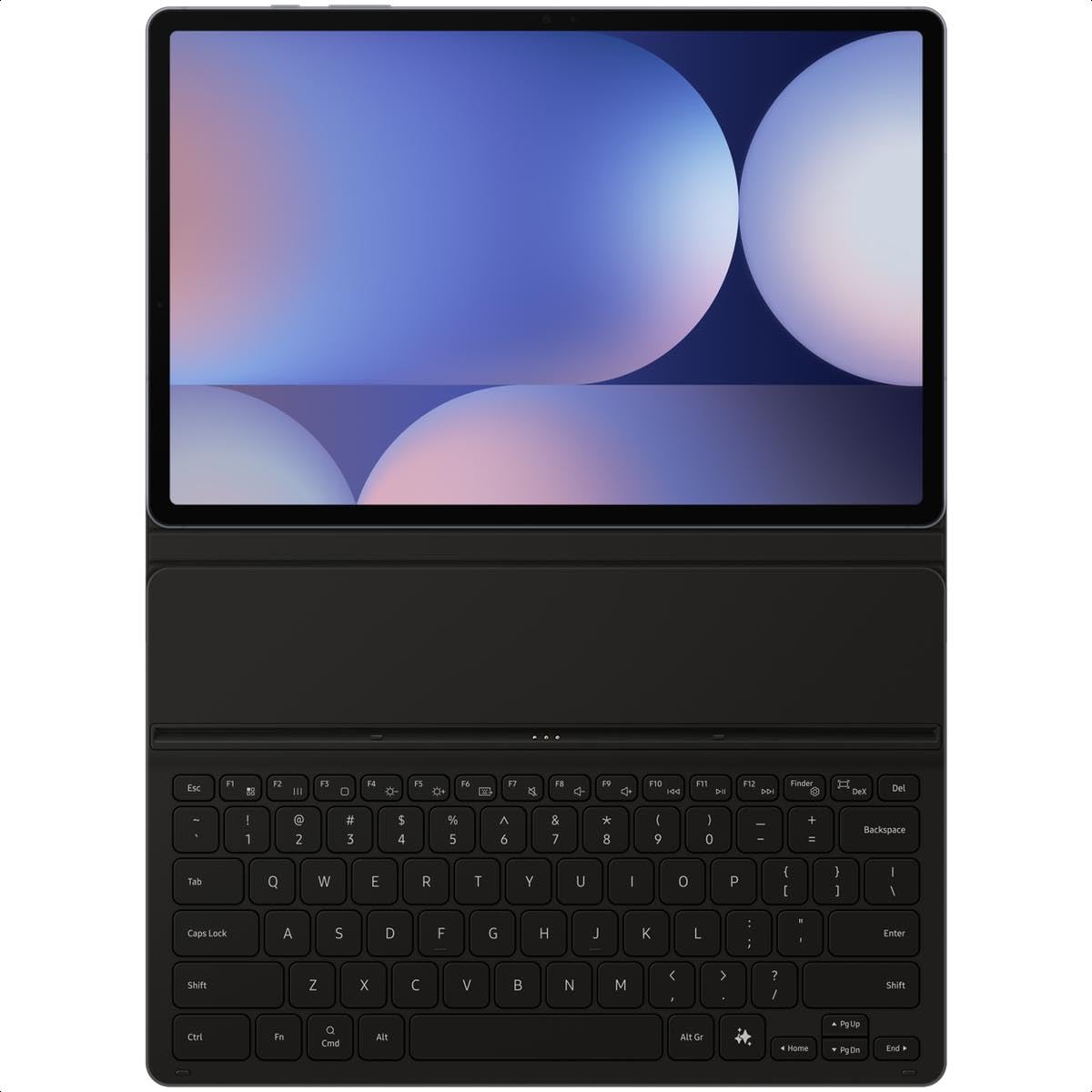 Samsung Funda para Galaxy Tab S10+, Tab S9+, Tab S9 FE+ con Teclado QWERTY y botón AI, Funda de una Sola Pieza, Color Negro
