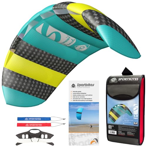 HQ Lenkmatte Lenkdrachen Symphony Beach III 1.3 Aqua, Zweileiner...