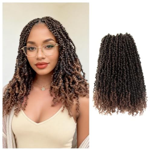 Yanky Twist Crochet Hair 12 Inch 10 Packs Pre-Twisted Ombre Light...