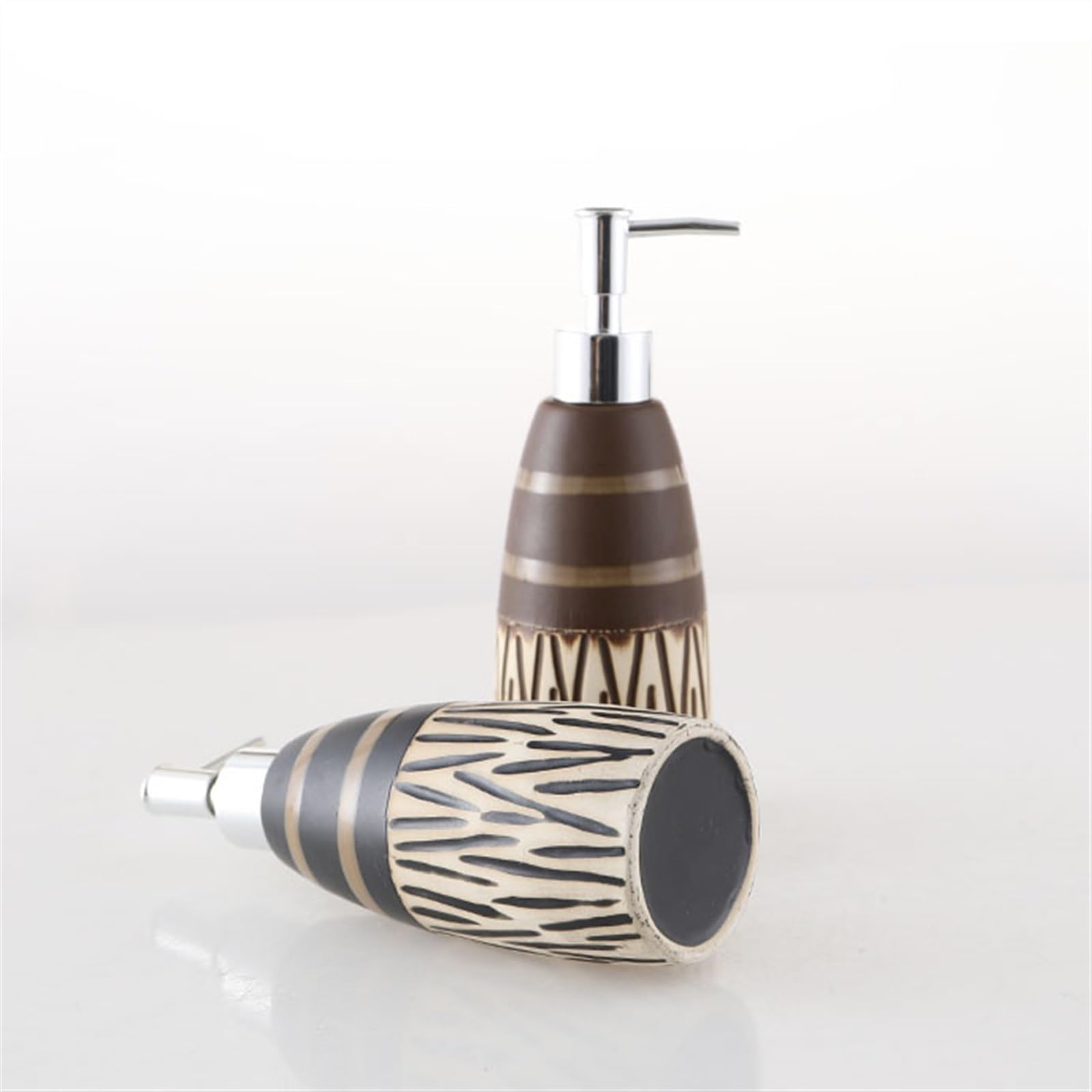 Dozownik płynu Dozownik mydła do balsamu Szampon Żel pod prysznic Ceramiczna pompa mydła do kuchni Łazienka Dozownik Butelka (400 ml) Dozownik mydła w płynie do kuchni (Kolor: A)