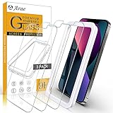 Arae Screen Protector for iPhone 13 Mini, HD Tempered Glass Anti Scratch Work with Most Case, 5.4 inch, 3 Pack
