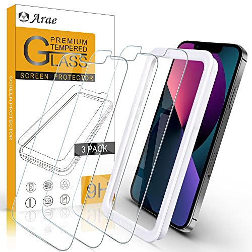 Arae Screen Protector for iPhone 13 Mini, HD Tempered Glass Anti Scratch Work with Most Case, 5.4 inch, 3 Pack