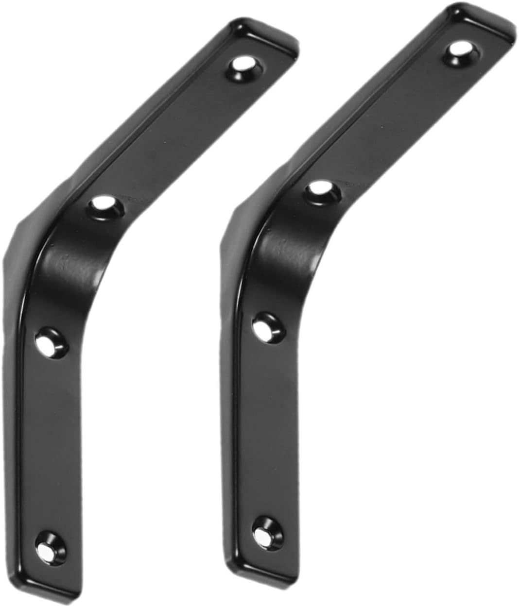 HEALLILY 2pcs Heavy Duty L-Shaped Shelf Brackets Metal Corner Braces for Wall Mounting 5 Inch Adjustable Support Brackets for Shelves