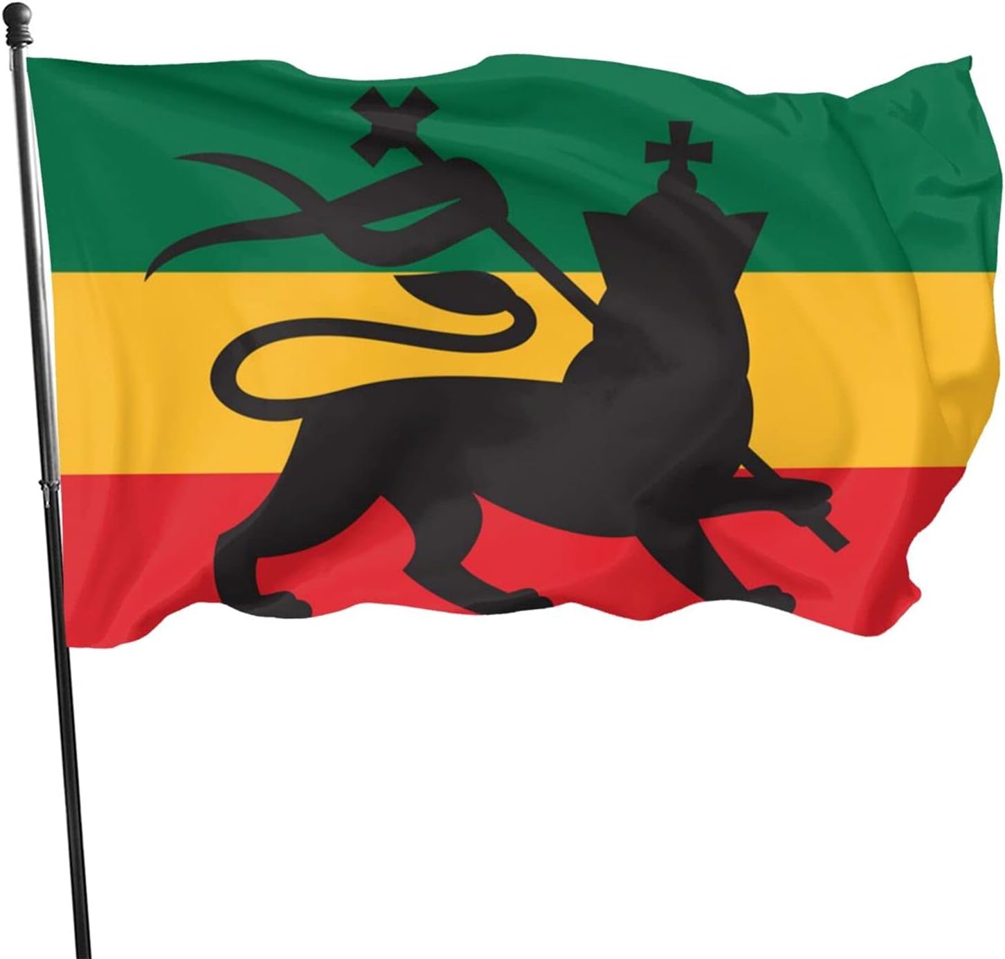 Amazon.com : Rastafarian Flag with The Lion of Judah Flag 3x5 Ft ...