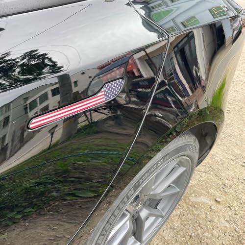 Image of Tesla Door Handle Sticker, American Flag Pattern, Suitable for Model 3 and Model Y (USA Flag)